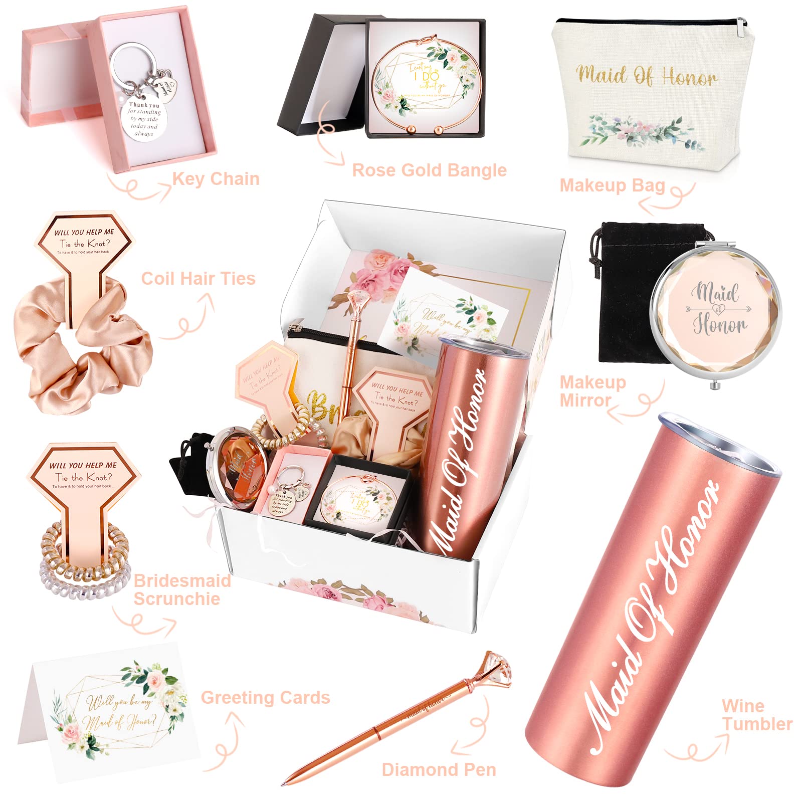 Amazon.com | HombaChyco Maid of Honor Gift Box - Will You Be My